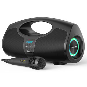 Zealot-P1 40W Karaoke Portable Bluetooth Speaker with IPX5 Waterproof Comfortable handleControllable lightingMICOutdoor