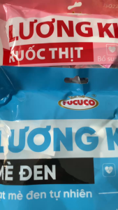 Combo 2 bịch lương khô FUCUCO (400gr/1 BỊCH) hương vị RUỐC THỊT - MÈ ĐEN