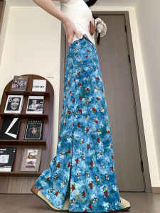 LANMENGYA | Resort Style Flower Print Slimming A-Line Fish Tail Skirt