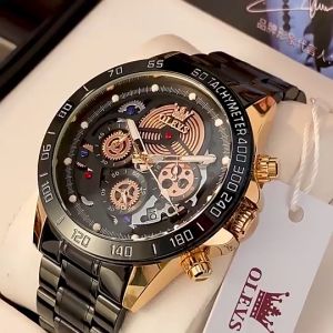 OLEVS 9921 Mens Sports Quartz Watches Brand Luxury Steel Strip Male Wristwatches