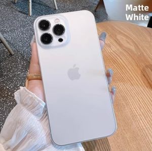 Ultra-Thin Transparent Frosted iPhone15 Case Comprehensive Lens Protection Anti-Fall Anti-Slip Couple Style Hard Shell Protection