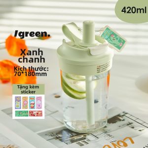 LocknLock | Cốc Tritan và Ống Hút Cho Nữ Sinh Mùa Hè
