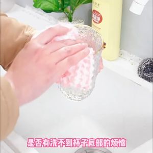 3 in1 Multipurpose Carrot Long Handle Cup Washing Brush High Density Sponge Bottle Brushes Deeply Remove Dirt