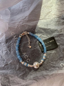 CAFFTI | Natural Stone Blue Pearl Style Bracelet for Women