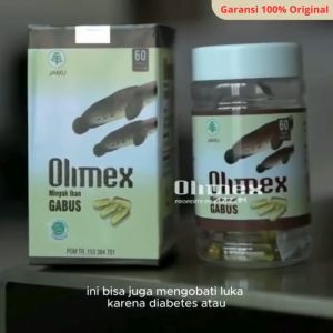 Olimex Kapsul Minyak Ikan Gabus Kutuk Obat Luka Pasca Operasi Isi 60 kapsul Original
