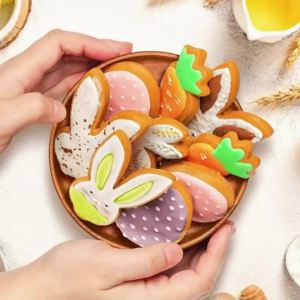 12Set Easter Cookie Cutter Stainless Steel Baking Mold Reusable Easy Clean for Biscuit Pastry DIY Home Kids Easter Party Baking
