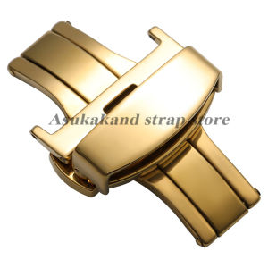Stainless Steel Butterfly Buckle Push Watch Band Clasp Deployment Watchbands Buckles 10 12 14mm 16mm 18mm 20mm 22mm Accessories