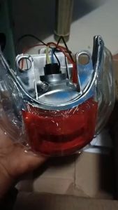 Honda XRM110 / XRM125 Red White Tail Light Assembly W/ Bulb By MOTORCYCLE