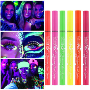 Glow In The Dark Face Paint Kit6pcs Shimmer Glow Eyeliner setUV Neon Face & Body Paint Sticks Marker Luminous Makeup for Music