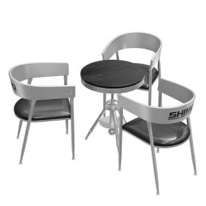 Industrial Style Dining Table And Chair Set for Cafe Tea Shop Leisure Area Restaurant Commercial Iron Art round Table