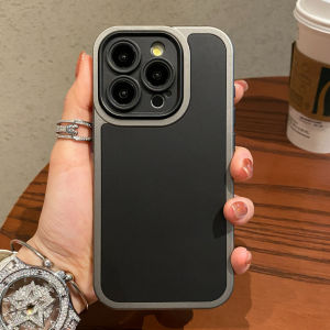 Luxury Matte Titanium Series Casing For iPhone 15 Pro Max 14 13 12 11 Pro Max Camera Protector Anti Fingerprint Shockproof Hard PC cover