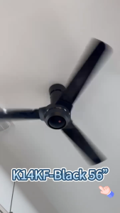 KDK CEILING FAN 3 BLADE REMOTE CONTROL K14KF//K14XF - 140CM/56" // Black // Grey