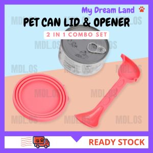 LOCAL DELIVERY- PET FOOD CAN LID COVER AND OPENER 2 IN 1 COMBO SET DOG CAT CANNED FOOD 宠物硅胶罐头盖罐头开盒喂食器