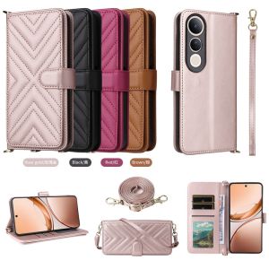 Lật bằng da trường hợp đối với Honor x9d x 9D 5g honorx9d 2025 chất liệu da PU điện thoại Bìa vỏ bọc Thẻ Ví khe cắm đứng giá đỡ Xô Nhựa TPU mềm chống sốc Bumper chống rơi dây chéo dây