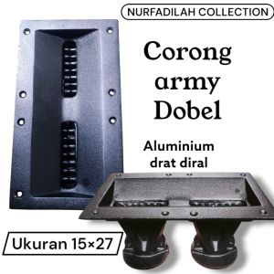 HORN TWEETER ARMY DOBEL UKURAN 15×27 BAHAN ALUMINIUM COR MULTI DRAT+BAUT