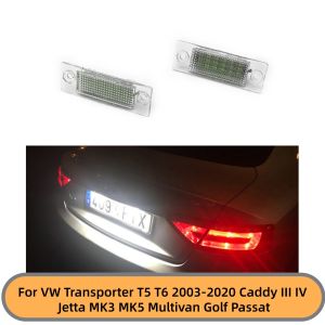 2pcs For VW LED Number Plate Light Touran Golf Plus Caddy Jetta Passat Skoda Superb T5 Canbus Error Free License Plate Lamp