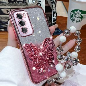 Phone Case For OPPO Reno 7Z 5G A96 A76 A95 A74 Reno 8Z Casing With Strap&Holder
