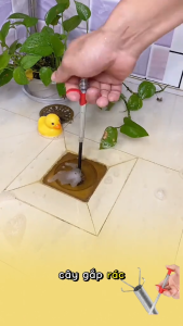 Cây Thông Tắc Cống Dụng Cụ Gắp Tóc Móc Sắt Bốn Ngón Ống Luồn Cống Công Cụ Vệ Sinh Bồn Cầu Kẹp Gấc Rác Ống Nước Tháo Nút Chặn Cống