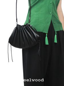 Heelwood New Chinese Style Shell Bag Original Homemade Classy Minimalist Shoulder Bag Messenger Bag for Women