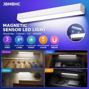 JBMBHC Mag-netic USB LED sensor light strip car reading light cabinet wardrobe sensor light touch night light camping light