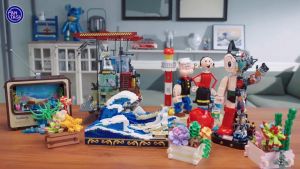 【Pantasy Ukiyo-e Building Blocks】Genuine Authorized Joint Art Gallery Torii Building Blocks Collection Toys