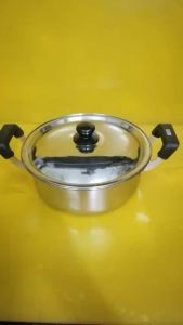 Nồi lẩu inox nội địa Nhật size 24cm cao 10cm (mã 544) Dùng được bếp từ