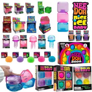 Schylling Needoh Nice Cube Sensory Nice-Sicle Stress Relief Squishy Cube Anti-Anxiety Squeeze Object For Focus ADHD Population