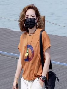 Fashion Print Loose T-Shirt Shorts Set