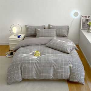 Pure Cotton Bedding Single Piece Washed Cotton 100 Full Cotton Quilt Cover Dormitory Single Bed 150x200x220 Bedding Four Piece Set Three