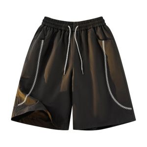 izzue | Summer Breathable Ice Silk Shorts 5/8 Length Black