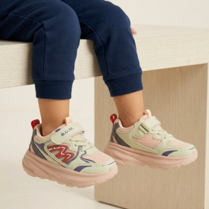 BUM Equipment Kids Shoe CSY262/CSY263 Beige/Pink - Kasut Kanak-Kanak Kasual Ringan Selesa Sneakers