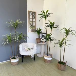 50-225CM Artificial Green Dracaena Plant Tree Indoor Outdoor Ornament Fake Plant for Home Garden Room Wedding Decor Halloween