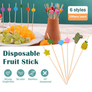 ไม้จิ้มผลไม้ ไม้ค๊อกเทล ไม้จิ้มขนม ไม้เสียบ 12cm ใช้แล้วทิ้ง ไม้เสียบขนม ไม้จิ้มคอกเทล ไม้จิ้มอาหาร