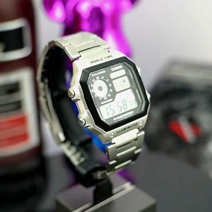 (ของแท้ 100%) นาฬิกา คาสิโอCasio คาสิโอ Digital มือผู้ชาย/ผู้หญิง สายสแตนเลส รุ่น AE1200 ของแท้ ประกัน สีชมพู CMGประกันภัย 1