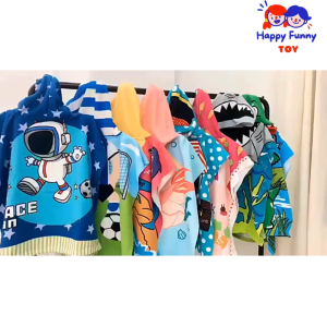 TOY😊พร้อมส่ง💯 ผ้าเช็ดตัวคลุมว่ายน้ำ ผ้าคลุมอาบน้ำเด็ก ผ้าเช็ดตัวการ์ตูน ผ้าคลุมเด็ก ผ้าเช็ดตัวเด็ก