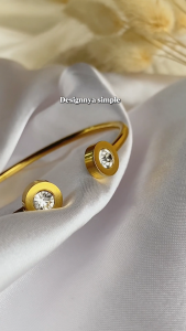 Panlandwoo - Gelang Bangle Titanium Wanita Classy Diamond