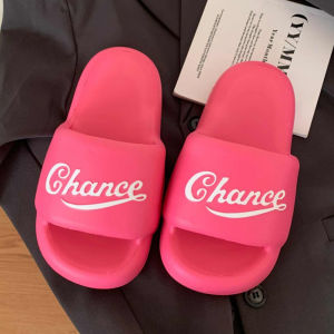 Couples EVA Soft Thick Bottom Slippers Summer Trendy Street Style Outdoor Wearable Student English Mules Men Women Slippers