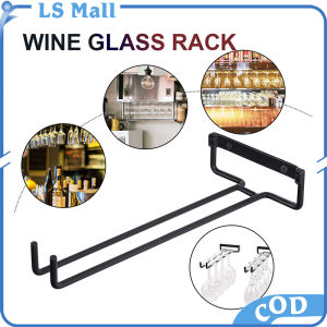 Stemware Wine Glass Rack 11.8 Inch Wall Mountable Metal Wine Glasses Organizer Holderfor Cabinet Bar