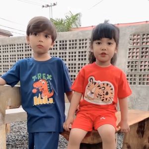 Kennai Set Kaos Anak Lengan Pendek CAT HIKING NATURE 1-13 Tahun