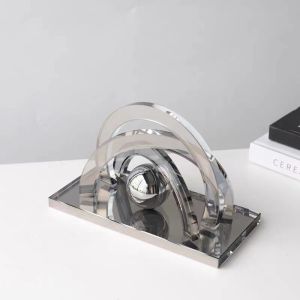 Modern Luxury Crystal Geometric Art Decorations Living Room Office TV Cabinet Entrance Home Soft Decoration Accessories