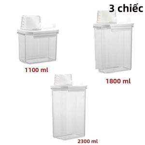 Hộp Đựng Thực Phẩm Trong Suốt Kín Khí Thùng Đựng Gạo Nhà Bếp Bình Đựng Ngũ Cốc Gia Dụng Hộp Nhựa Kín Chống Ẩm