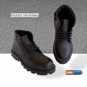 Sepatu Pdh Tali Retsleting RadialTniPorliPolisiSecuritySatpamKerjaDinasHarianKantor Boots