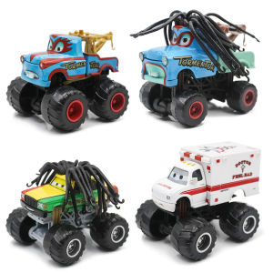 Takara Tomy | Diseny Pixar Cars Monster Truck Wrestler Mater As "Tormentor" Dr. Feel Bad Rastacarian Metal Diecast Alloy Car Toys For Children