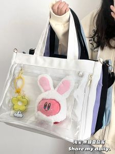 ผ้าใบความจุขนาดใหญ่ โลลิต้า เด็กผู้หญิง กระเป๋าสไตล์ญี่ปุ่นวัฒนธรรมย่อย JK Uniform ไหล่เดี่ยว Slant Cross Pain แพคเกจ