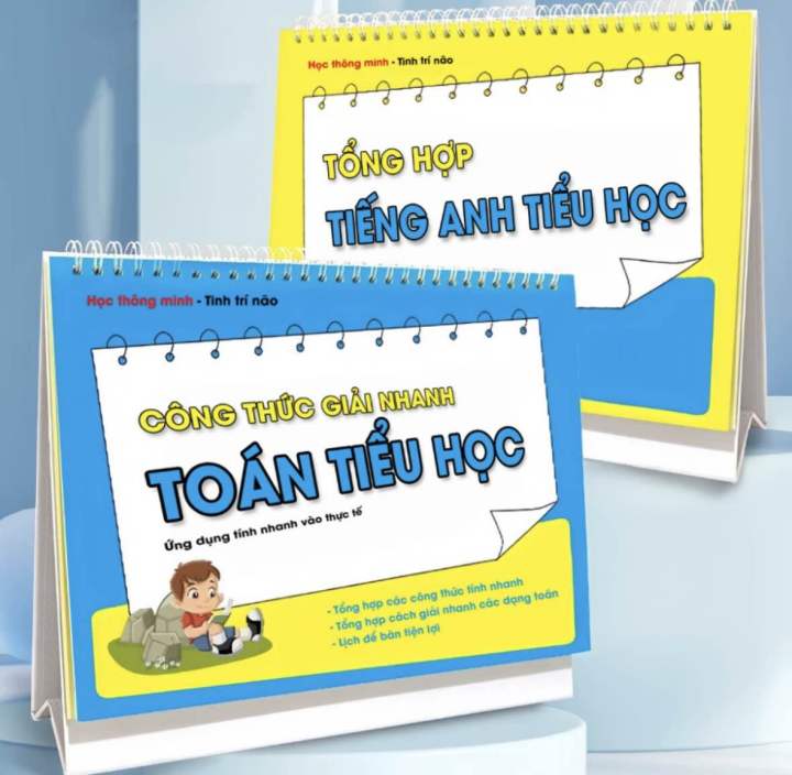 Sách - (tặng bút) Combo Bộ Lịch Công thức Toán + Tiếng Anh (Tiểu Học ...
