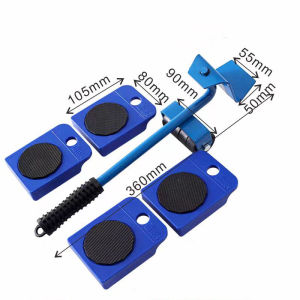 Furniture Mover Tool Set Heavy Stuffs Moving Roller with Bar Furniture Mover Lifter with Wheel Professional Moving Tool