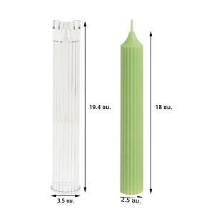 เกียร์ Peaked ทรงกระบอก Rod เทียนแม่พิมพ์ DIY Pinstripe ทรงกระบอกเทียนอุปกรณ์อะคริลิค PC แม่พิมพ์พลาสติกชุดตกแต่งบ้าน