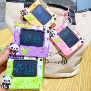 Creative Cartoon Panda Doodle Board Keychain Pendant Exquisite Writable Drawing Board Keychain Bag Ornament Animal Themed