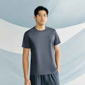 THREEGUN | Mens Antibacterial Short Sleeve Crew Neck High-count Long-staple Cotton T-shirt 50s