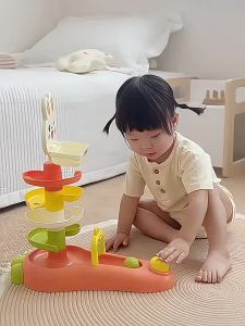 Shooting Runway and Slide Ball Tower Fun Early Education Toy for 3 Year Old Detachable Infant Toy